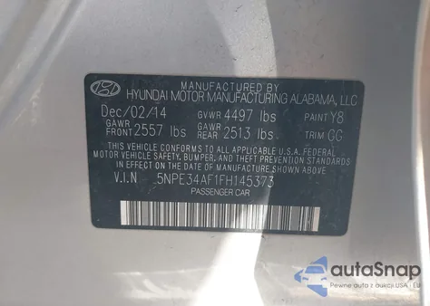 2015 Hyundai Sonata Limited from USA, damaged, VIN 5NPE34AF1FH145373